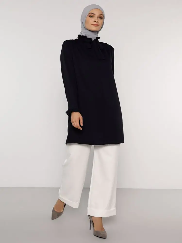 Neck and Arm End Detail Tunic Tops Women's Long Sleeve Casual Shirts Minimal Muslim Hijab Fashion 2021 Summer Season Autumn Turk
Neck and Arm End Detail Tunic Tops Women's Long Sleeve Casual Shirts Minimal Muslim Hijab Fashion 2021 Summer Season Autumn Turk