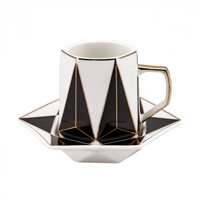 Karaca Hexagon 6 Person Coffee Cup Set Turkish Coffee Espresso 6 Coffee Cups + 6 Saucers Made in Turkey %100 Original 
Karaca Hexagon 6 Person Coffee Cup Set Turkish Coffee Espresso 6 Coffee Cups + 6 Saucers Made in Turkey %100 Original