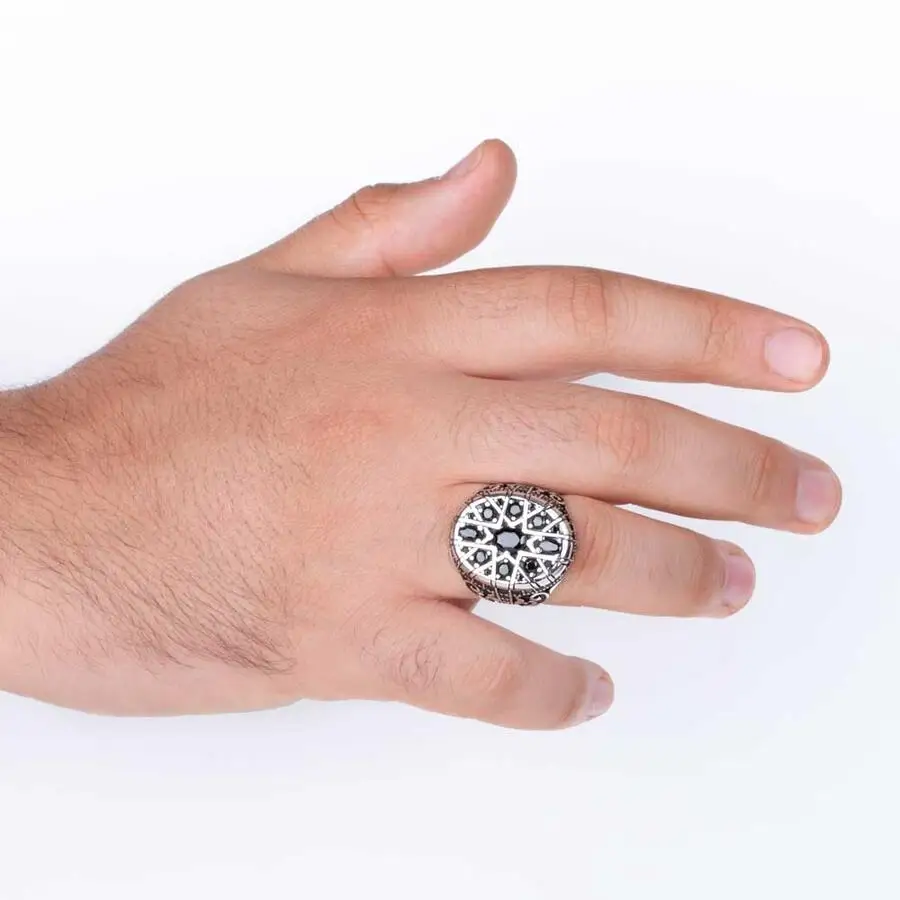 925 Sterling Black Mini Stone Engraved Sterling Silver Men's Ring Fashion Turkish Premium Quality Handmade Jawelery
925 Sterling Black Mini Stone Engraved Sterling Silver Men's Ring Fashion Turkish Premium Quality Handmade Jawelery