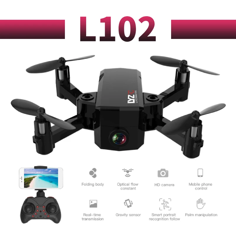 L102 Мини профессиональный оптический поток камера Дрон 720p HD WiFi FPV щетка Пропеллер для мотора батарея