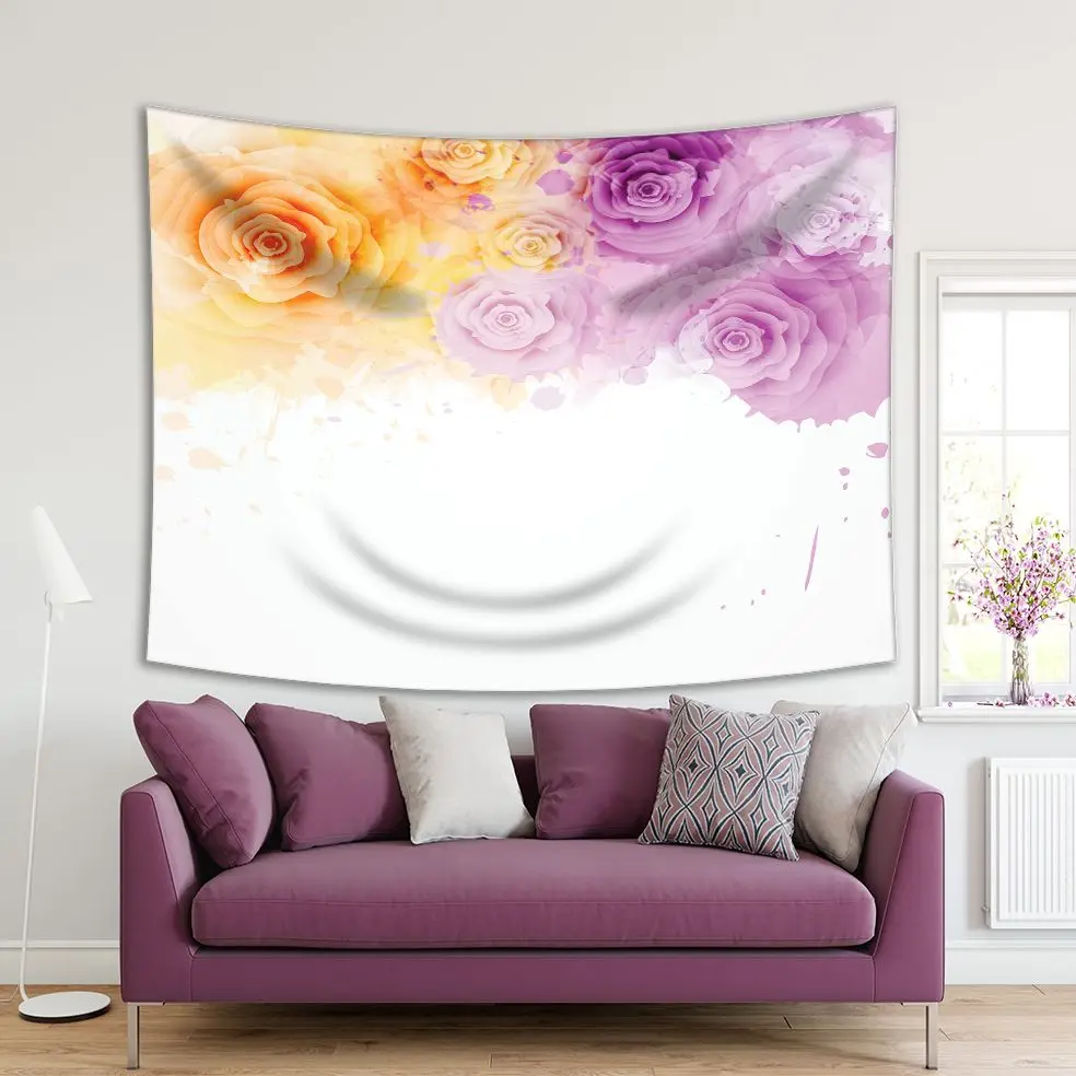 Tapestry Roses Watercolor Style Art in Fuchsia and Yellow Bright Colors Fun Romantic Theme
Tapestry Roses Watercolor Style Art in Fuchsia and Yellow Bright Colors Fun Romantic Theme