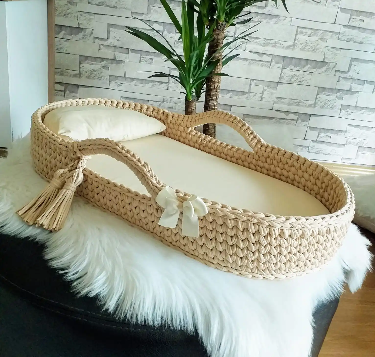 Jaju Baby Moses Basket Bottom cappuccino Knitted Stroller, newborn baby basket, baby basket, handmade baby knitting basket
Jaju Baby Moses Basket Bottom cappuccino Knitted Stroller, newborn baby basket, baby basket, handmade baby knitting basket