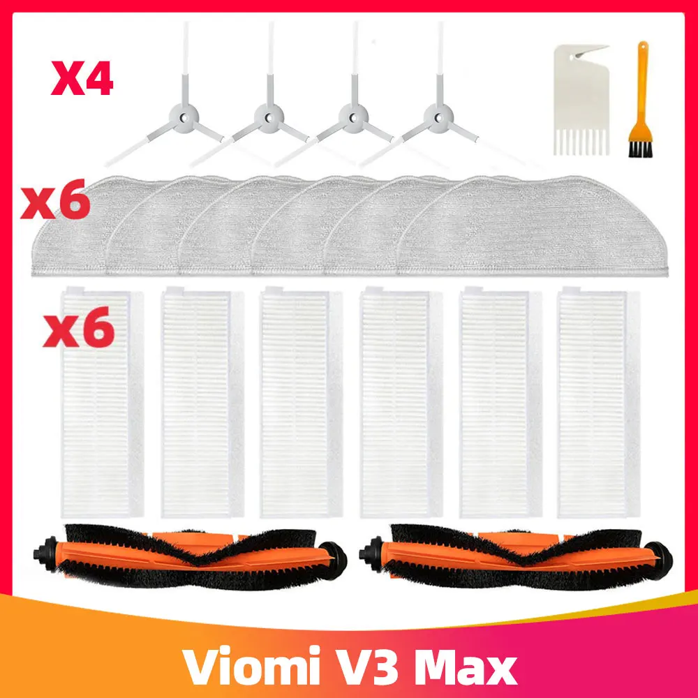 Replacement For Xiaomi Viomi V3 Max Robot Vacuum Cleaner Spare Parts V-RVCLM27B Main Brush Side Brush Hepa Filter Mop Rag Xiomi
Replacement For Xiaomi Viomi V3 Max Robot Vacuum Cleaner Spare Parts V-RVCLM27B Main Brush Side Brush Hepa Filter Mop Rag Xiomi