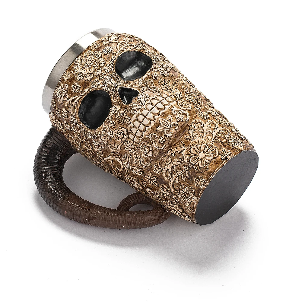 Skeleton Head Sheep Horn Beer Mug Creative 3D Stainless Steel Water Cup Heat-resisting Heat-preservation Coffee Mug Teacup
Skeleton Head Sheep Horn Beer Mug Creative 3D Stainless Steel Water Cup Heat-resisting Heat-preservation Coffee Mug Teacup