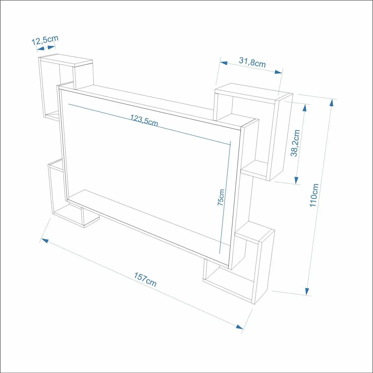 Home Furniture Tv Furniture TV Table TV Cabinet Wall TV Unit Trendsetter Bookcase Shelf Wall Tv Unit White Walnut
Home Furniture Tv Furniture TV Table TV Cabinet Wall TV Unit Trendsetter Bookcase Shelf Wall Tv Unit White Walnut