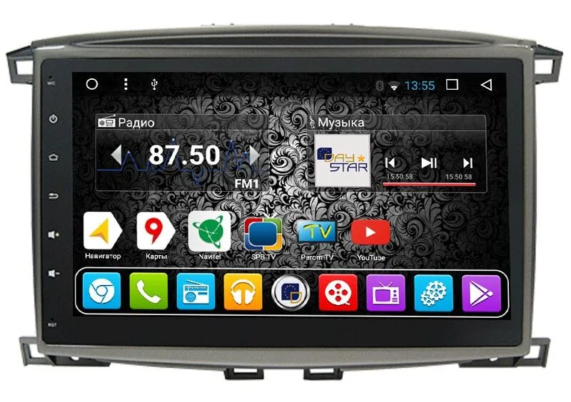 Штатная магнитола DayStar DS 7083HB Toyota Land Cruiser 100 2002 2007 Android (8 ядер 2Gb ОЗУ 32Gb