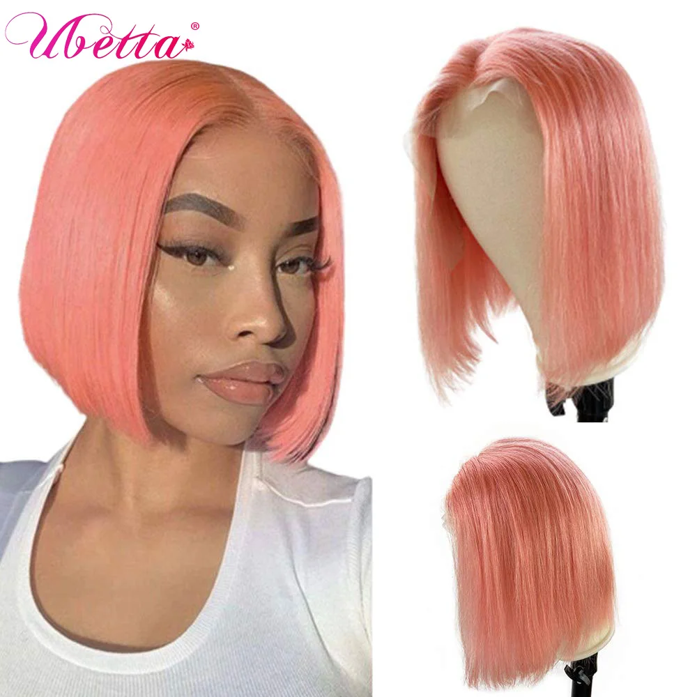 Pink Bob Wig 13x4 Lace Front Frontal Human Hair Wig Colored Pre Plucked with Baby Hair for Black Women Straight Short Cut Ubetta
Pink Bob Wig 13x4 Lace Front Frontal Human Hair Wig Colored Pre Plucked with Baby Hair for Black Women Straight Short Cut Ubetta