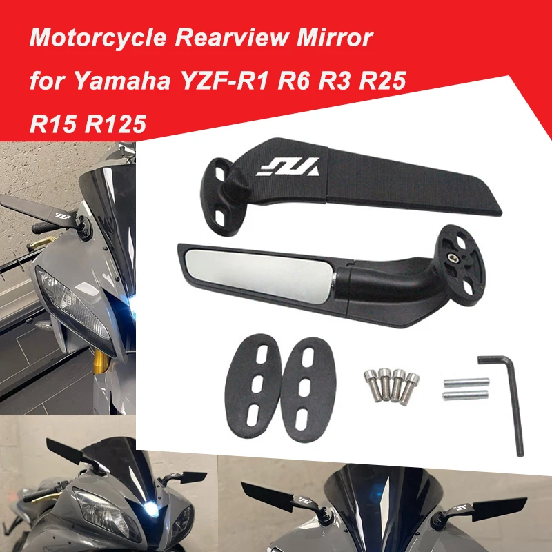 Motorcycle Modified Mirrors Wind Wing Adjustable Rotating Rearview Mirror for YAMAHA YZF YZF-R1 R6 R3 R25 R15 R125
Motorcycle Modified Mirrors Wind Wing Adjustable Rotating Rearview Mirror for YAMAHA YZF YZF-R1 R6 R3 R25 R15 R125