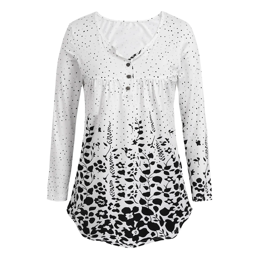 Fashion Women's Floral Print Long Sleeve O Neck Button Up Shirts Ladies Casual Tops Pullover Female Clothing Tunic Tees
Fashion Women's Floral Print Long Sleeve O Neck Button Up Shirts Ladies Casual Tops Pullover Female Clothing Tunic Tees