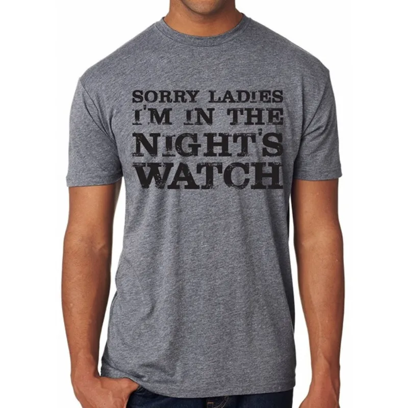 Hot Sale Sorry Ladies I'm In The Night's Watch T Shirt Sastic Funny TV Quote Tee
Hot Sale Sorry Ladies I'm In The Night's Watch T Shirt Sastic Funny TV Quote Tee