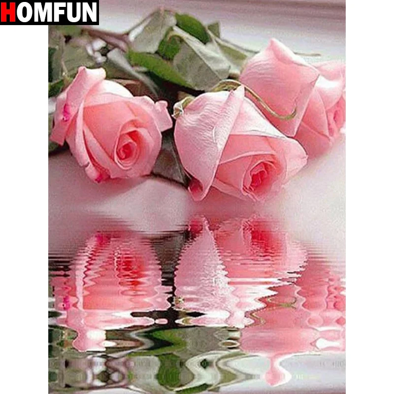 Алмазная 5d картина HOMFUN, полноразмерная/круглая «отражение цветов и роз», картина стразы, украшение для дома «сделай сам» 
Алмазная 5d картина HOMFUN, полноразмерная/круглая «отражение цветов и роз», картина стразы, украшение для дома «сделай сам»