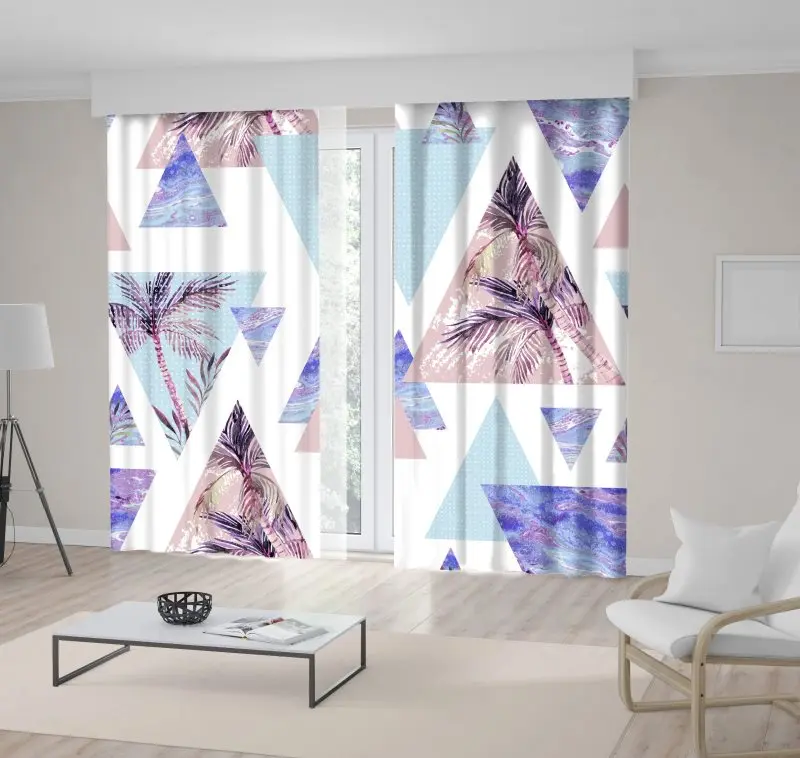 Curtain Triangle with Palm Tree Leaves and Sea Abstract Summer Geometric Grunge Retro Artwork Blue Beige
Curtain Triangle with Palm Tree Leaves and Sea Abstract Summer Geometric Grunge Retro Artwork Blue Beige