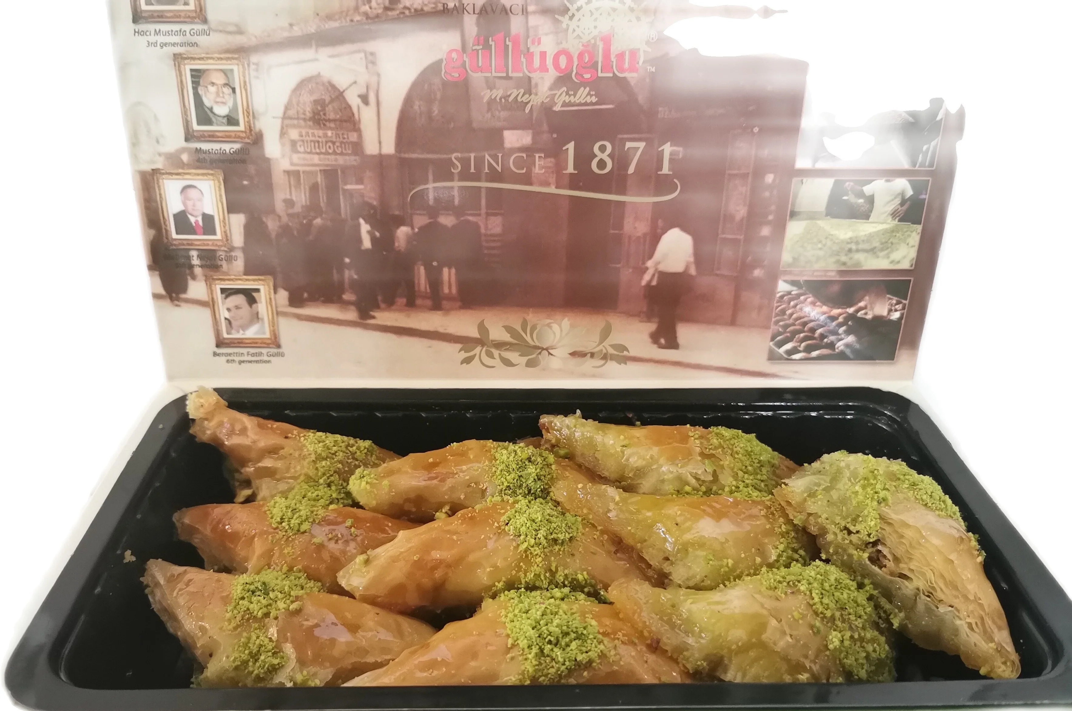Gulluoglu Shaabiyat- with Pistachio and Semolina Cream, 10 pieces (500 gr - 1.1 lb) (1 Pack)
Gulluoglu Shaabiyat- with Pistachio and Semolina Cream, 10 pieces (500 gr - 1.1 lb) (1 Pack)