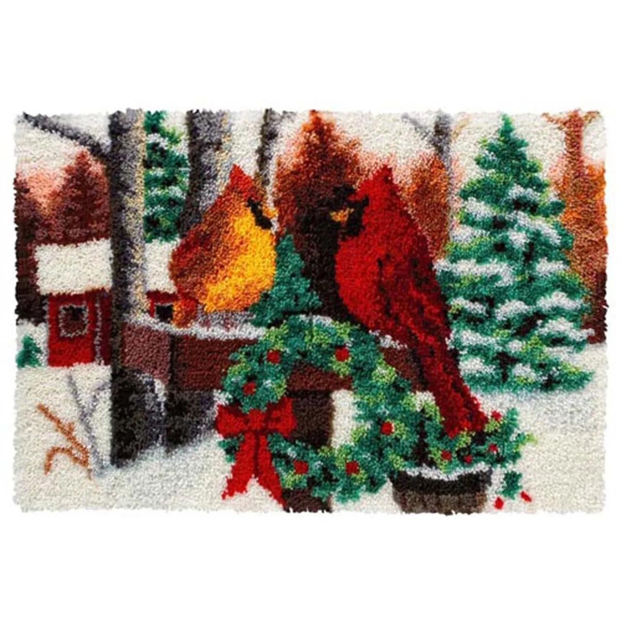 Latch Hook Rug Kits Cardinals Wall Tapestry DIY Carpet Rug Pre-Printed Canvas with Non-Skid Backing Floor Mat 102x69cm
Latch Hook Rug Kits Cardinals Wall Tapestry DIY Carpet Rug Pre-Printed Canvas with Non-Skid Backing Floor Mat 102x69cm