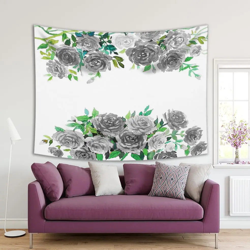 Tapestry Roses and Leaves Bouquet Summer Blooms Garden Flowers Nature Romance Watercolor Artwork Gray Green
Tapestry Roses and Leaves Bouquet Summer Blooms Garden Flowers Nature Romance Watercolor Artwork Gray Green