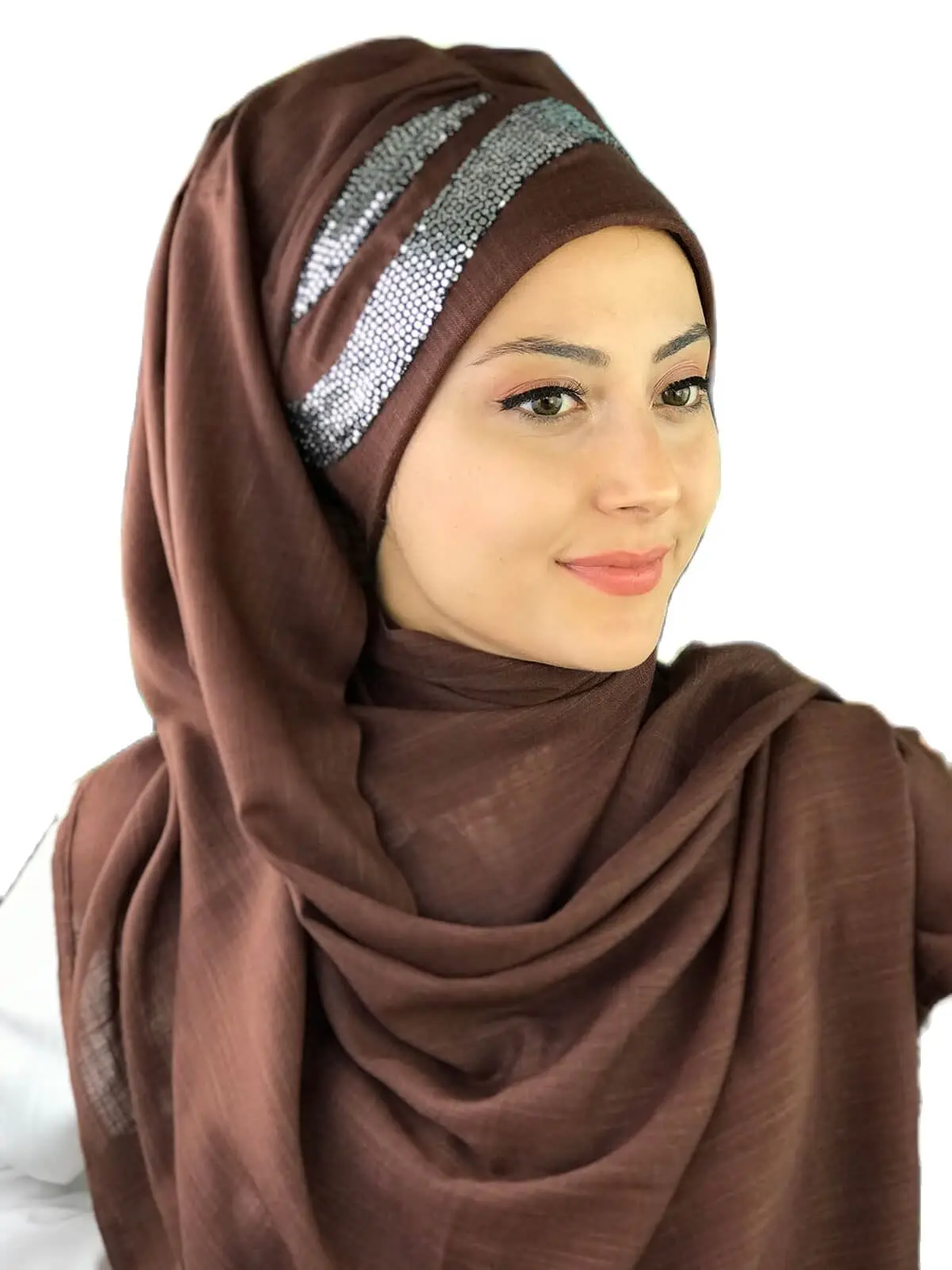 2022 New Fashion Hijab Women Muslim Islamic Turban Scarf Hat Foulard Silver Sequin Sequined Pattern Dark Brown Ready Made Shawl
2022 New Fashion Hijab Women Muslim Islamic Turban Scarf Hat Foulard Silver Sequin Sequined Pattern Dark Brown Ready Made Shawl