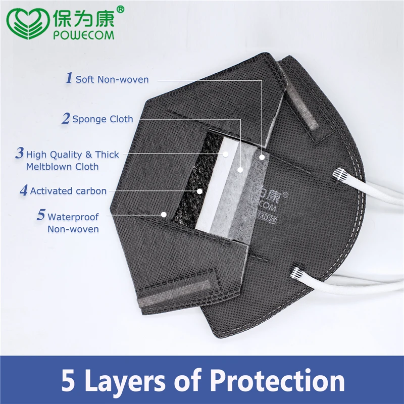 10-60PCS POWECOM Reuseable KN95 Mask Facial Masks 5-Layer Mouth Muffle Cover Mask Filter Breathing valve Mouth tapabocas
10-60PCS POWECOM Reuseable KN95 Mask Facial Masks 5-Layer Mouth Muffle Cover Mask Filter Breathing valve Mouth tapabocas