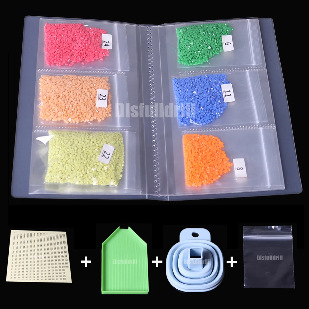 Diamond Painting Storage Funnel Beads Storage Book A5 Binder with Pockets, Self Sealing Plastic Bags, Color Number Stickers
Diamond Painting Storage Funnel Beads Storage Book A5 Binder with Pockets, Self Sealing Plastic Bags, Color Number Stickers