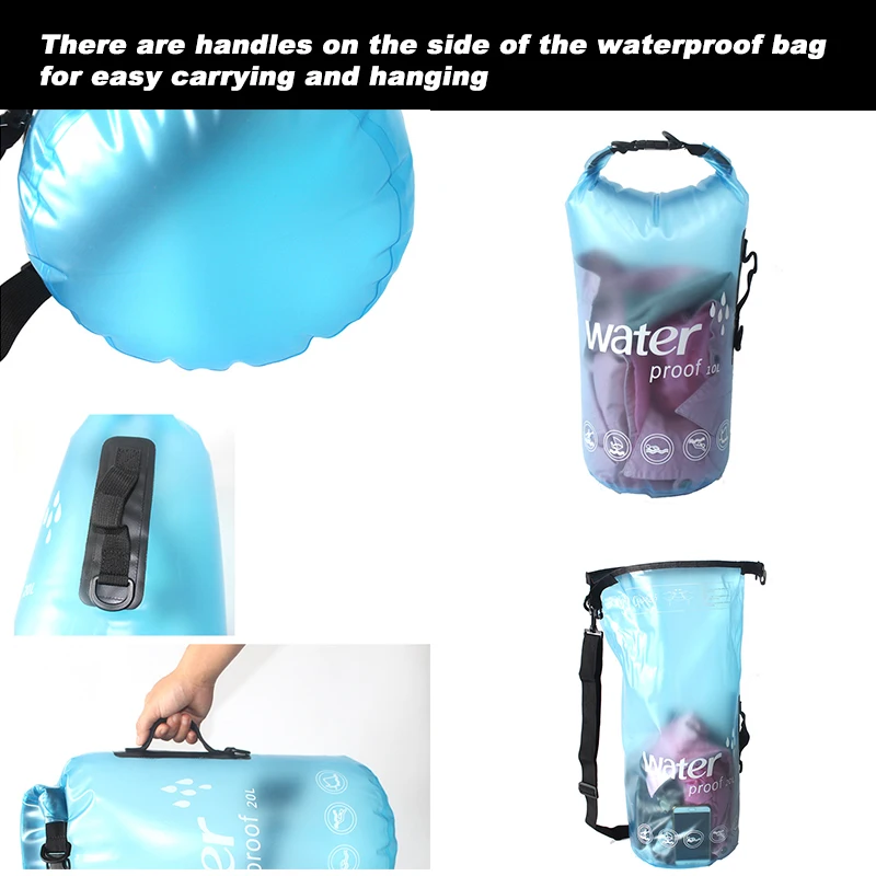 10/20L PVC Waterproof Backpack Portable Outdoor Sport Rafting Bag River Tracing Swimming Bucket Dry Bag
10/20L PVC Waterproof Backpack Portable Outdoor Sport Rafting Bag River Tracing Swimming Bucket Dry Bag