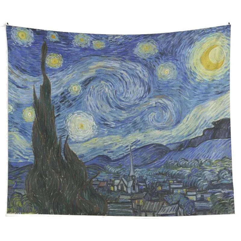 

Настенный Гобелен Винсента Ван Гога с изображением звездной ночи, настенное украшение для спальни, гостиной, декор для вечеринки, Декор для ...