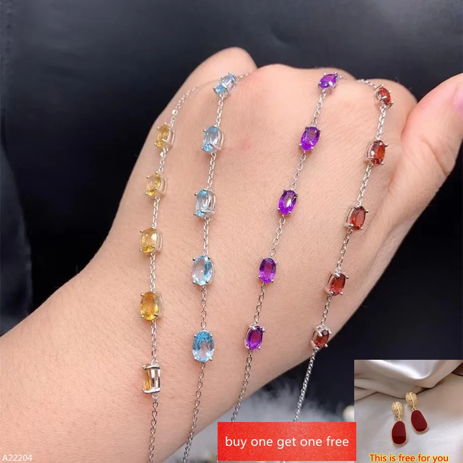 Fine Jewelry 100% 925 Sterling Silver Natural Gemstone Amethyst Citrine Topaz Garnet Ladies Girls Bracelet Support Recheck
Fine Jewelry 100% 925 Sterling Silver Natural Gemstone Amethyst Citrine Topaz Garnet Ladies Girls Bracelet Support Recheck
