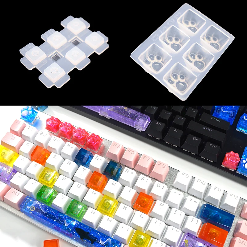 DIY Cat Pad Keyboard Resin Molds Silicone Mechanical Gaming Keycaps Set Accessories Molde Silicona Resina Epoxy Kit Complete
DIY Cat Pad Keyboard Resin Molds Silicone Mechanical Gaming Keycaps Set Accessories Molde Silicona Resina Epoxy Kit Complete
