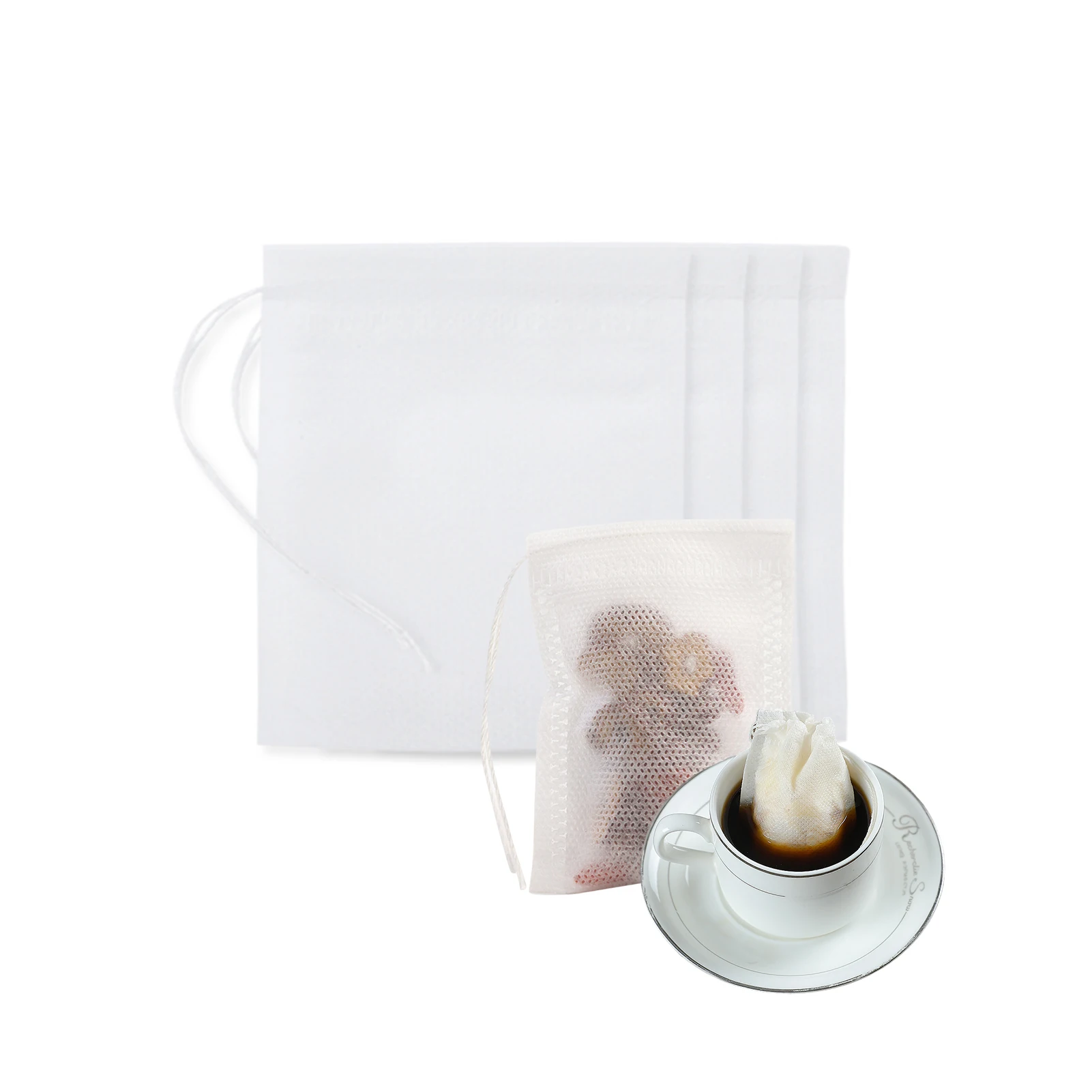 100pcs Disposable Non-Woven Tea Bag Coffee Filter Bag Kitchen Spice Seasoning Bag Drawstring Filter Bag
100pcs Disposable Non-Woven Tea Bag Coffee Filter Bag Kitchen Spice Seasoning Bag Drawstring Filter Bag