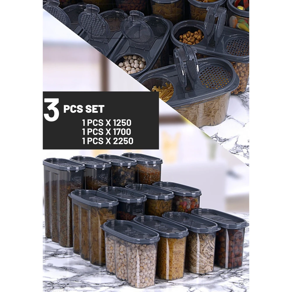 Kitchen Food Storage Box Container Set Organizer Square Vacuum Lid Airtight Jar Pantry Noodle Legumes Grain Rice Pasta Anthracit
Kitchen Food Storage Box Container Set Organizer Square Vacuum Lid Airtight Jar Pantry Noodle Legumes Grain Rice Pasta Anthracit