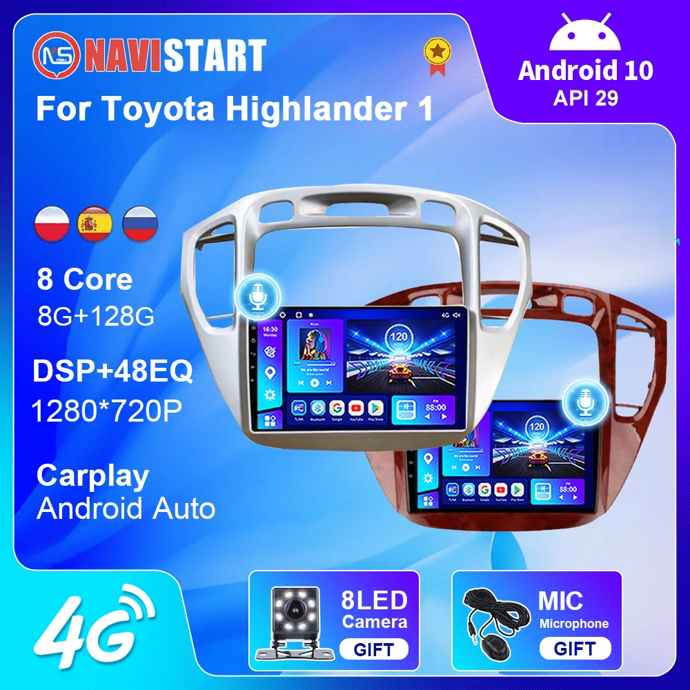 NAVISTART Car Radio for Toyota Highlander 1 2001 2002 2003 2004 2005 2006 2007 Carplay GPS Navigation Android 10 DVD Player 2Din
NAVISTART Car Radio for Toyota Highlander 1 2001 2002 2003 2004 2005 2006 2007 Carplay GPS Navigation Android 10 DVD Player 2Din