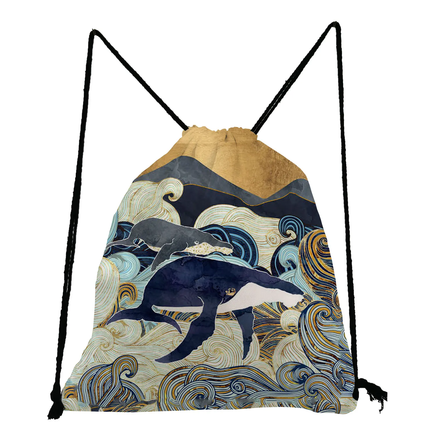 Landscape Storage Bag Tengyun Whale Printed Backpack Fashion Drawstring Bags Unisex Softback Bag Portable Shoe Bag for School
Landscape Storage Bag Tengyun Whale Printed Backpack Fashion Drawstring Bags Unisex Softback Bag Portable Shoe Bag for School