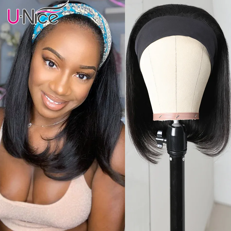 UNice Hair Headband Wig Human Hair Glueless Short Bob Wig Natural Color Brazilian Straight Human Hair Wig Beginner Friendly
UNice Hair Headband Wig Human Hair Glueless Short Bob Wig Natural Color Brazilian Straight Human Hair Wig Beginner Friendly
