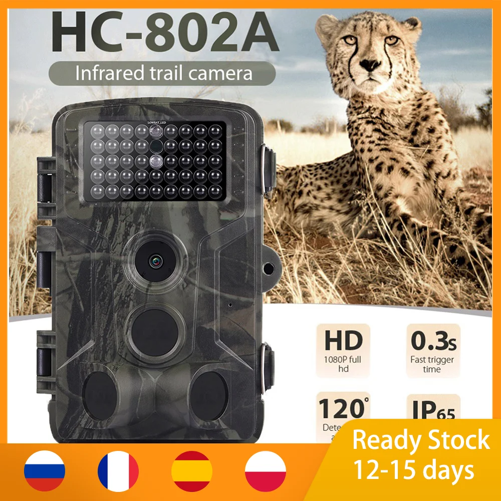 HC802A Hunting Cameras 16MP 1080P Wildlife Trail Camera Photo Trap Infrared Wildlife Wireless Camera for Surveillance Tracking
HC802A Hunting Cameras 16MP 1080P Wildlife Trail Camera Photo Trap Infrared Wildlife Wireless Camera for Surveillance Tracking