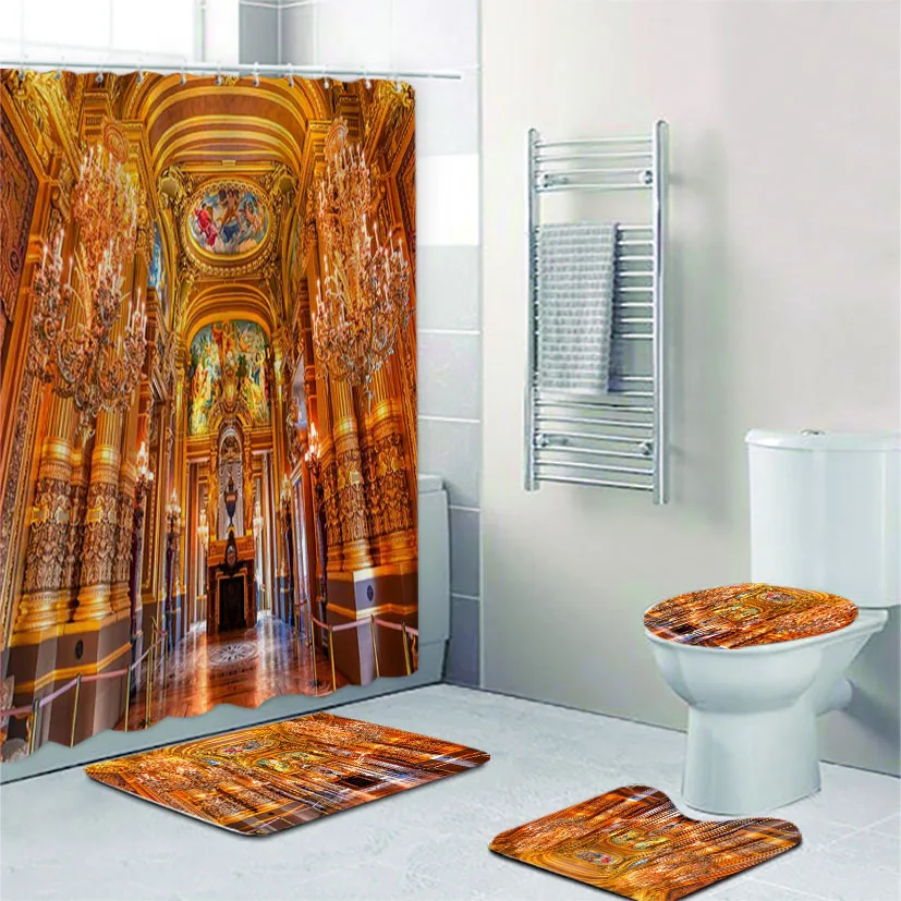 Luxury Paris Opera House Decorative Shower Curtain and Bath Rug Set Modern Bathroom Mats Carpet for Bathtub Home Decor 180x200
Luxury Paris Opera House Decorative Shower Curtain and Bath Rug Set Modern Bathroom Mats Carpet for Bathtub Home Decor 180x200