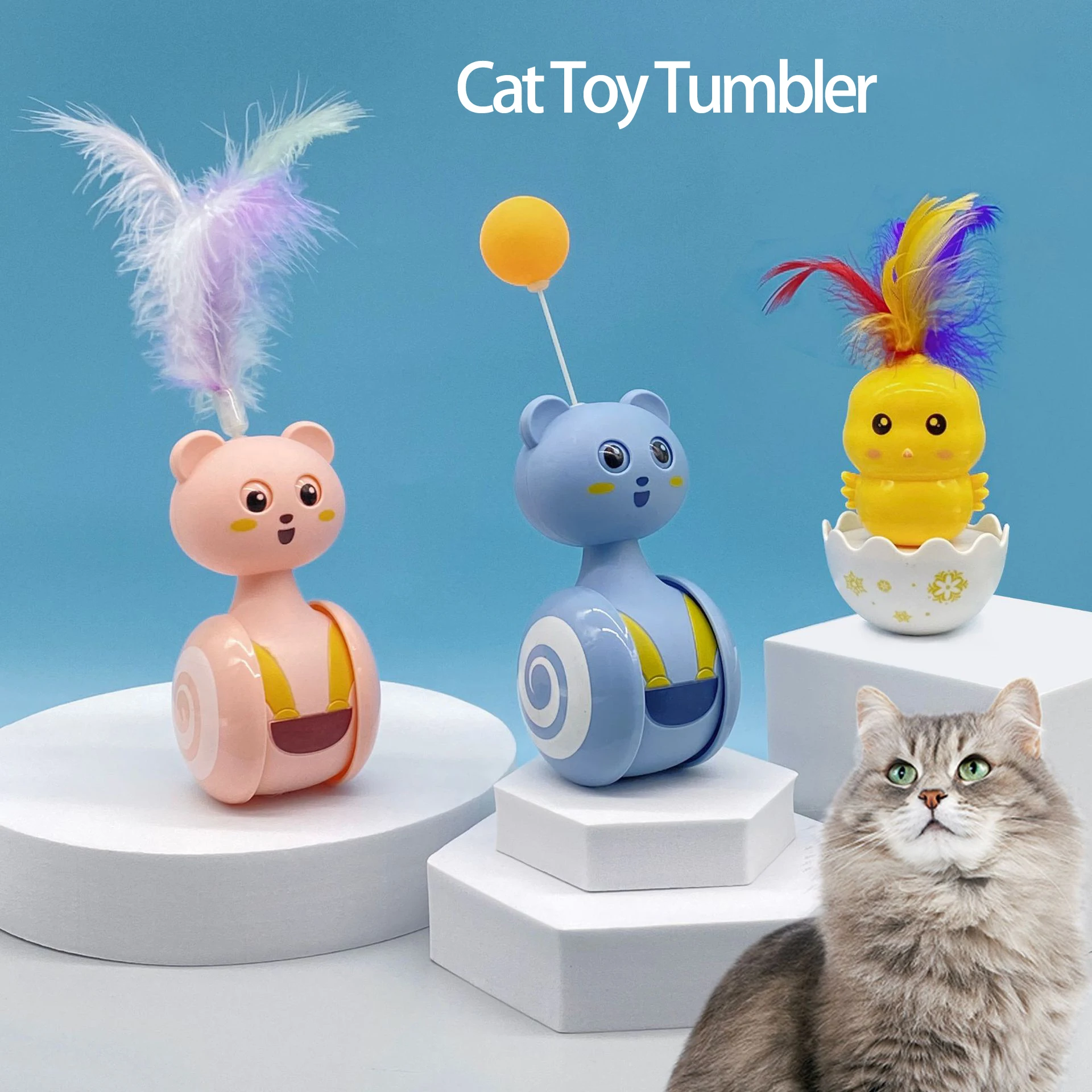 Toys For Cats Interactive Tumbler Funny Cat Ball Stick Feathers Kitty Dog Intimate Toys Pet Bite Resistant Relieve Boredom Games
Toys For Cats Interactive Tumbler Funny Cat Ball Stick Feathers Kitty Dog Intimate Toys Pet Bite Resistant Relieve Boredom Games