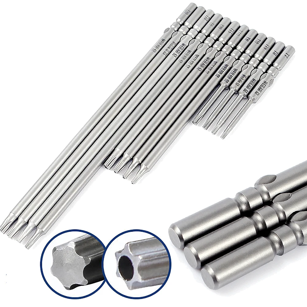 

10pc Electric Screwdriver Drill Bit Set Magnetic Bits Phillips 801 5mm S2 PH00 PH1 PH0 PH2 Length 60/100mm Woodworking DIY Tools