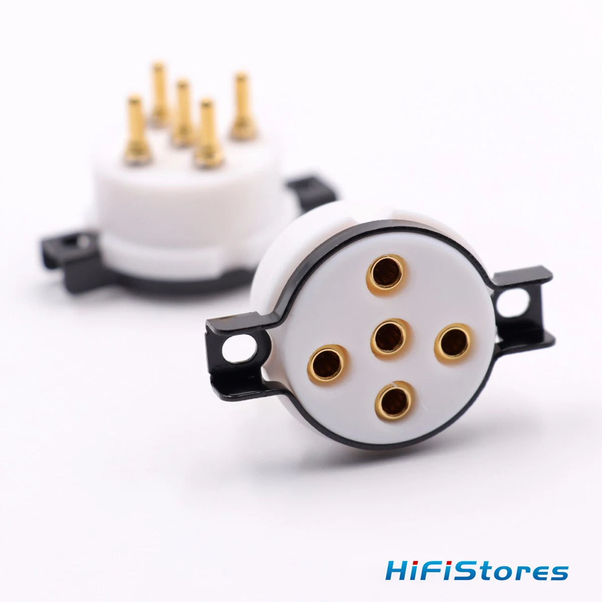 EIZZ B5 5pin PTFE 2PCS Tube Sockets For PX25 PX4 ML4 Hifi Audio Vintage Amplifier DIY Gold Plated Machined Brass Pins
EIZZ B5 5pin PTFE 2PCS Tube Sockets For PX25 PX4 ML4 Hifi Audio Vintage Amplifier DIY Gold Plated Machined Brass Pins