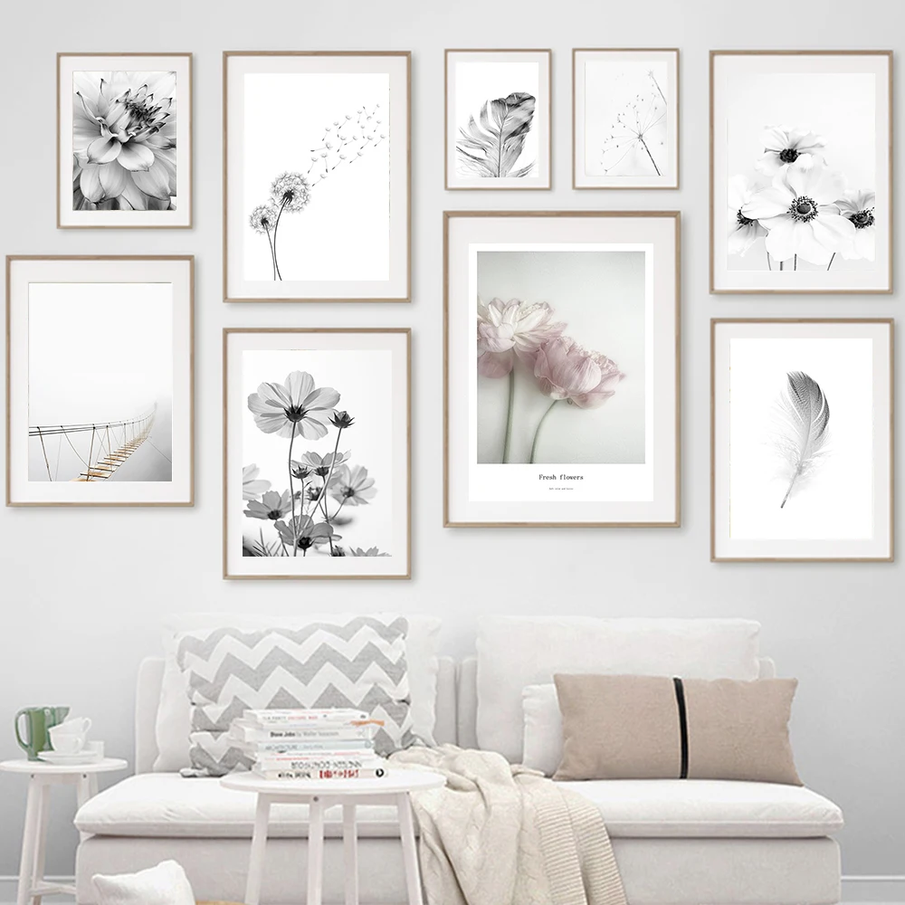 Black White Flower Poster Print Concise Wall Art Feather Dandelion Pictures Canvas Painting Living Room Decoration Home Decor
Black White Flower Poster Print Concise Wall Art Feather Dandelion Pictures Canvas Painting Living Room Decoration Home Decor