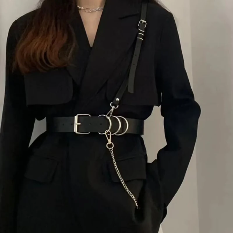 Black Leather Harness Women Lingerie Garters Body Bondage Bra Cage Waist Straps Punk Goth Harajuku Adjustable Suspenders New
Black Leather Harness Women Lingerie Garters Body Bondage Bra Cage Waist Straps Punk Goth Harajuku Adjustable Suspenders New