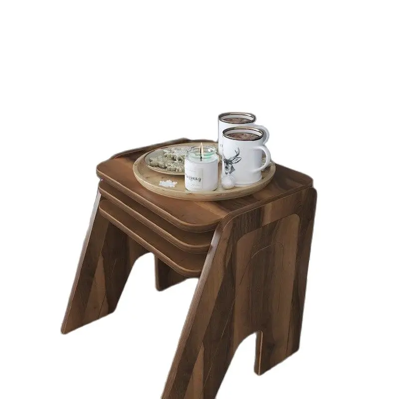 

Kzy Mobilya Trio Nesting and Center Table Walnut Quick Installation With Just One All Materials Used in Production Are 1st Clas