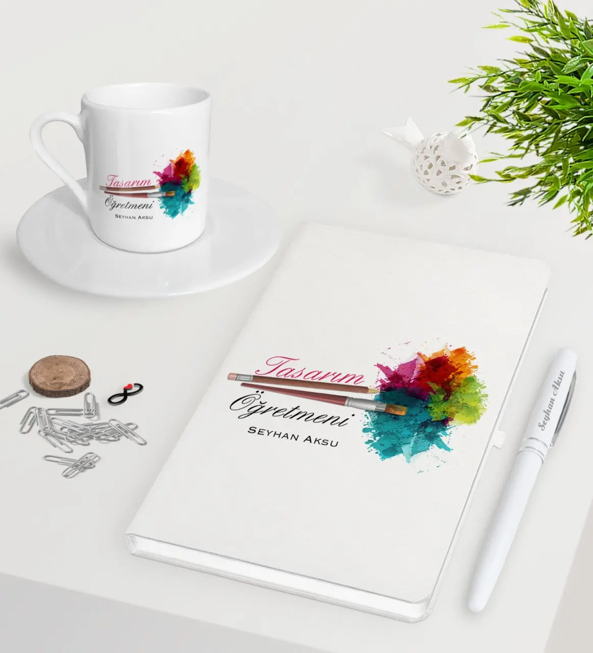Индивидуальный дизайн учительницы белая ручка для записной книжки чашка для кофе по-турецки Seti-2
Индивидуальный дизайн учительницы белая ручка для записной книжки чашка для кофе по-турецки Seti-2
