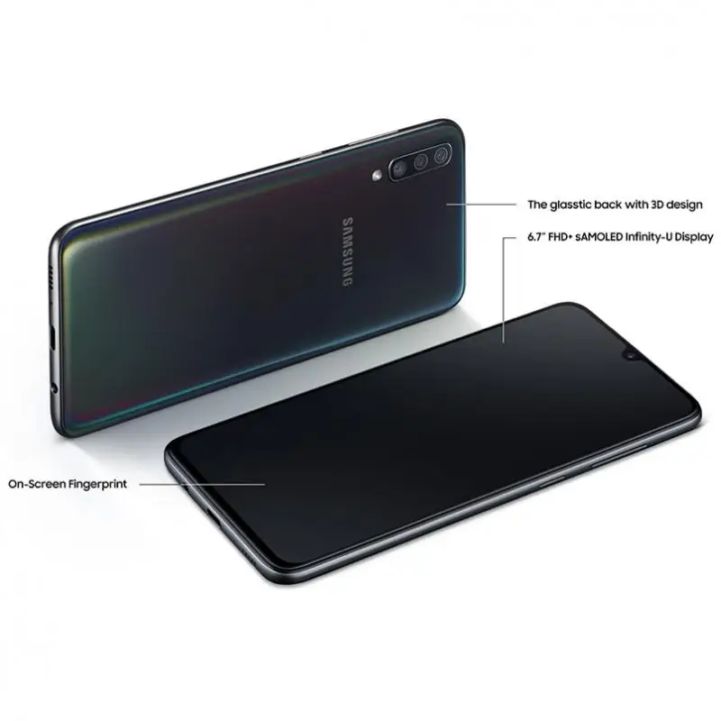 Сотовый телефон Samsung Galaxy A70 A7050 две Sim-карты 6 ГБ/8 ГБ ОЗУ 128 Гб ПЗУ мобильный дюйма