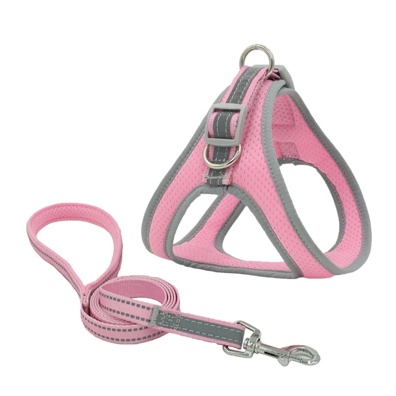 Reflective Dog Leash Set Adjustable Breathable Harness with Rope for Jogging 7 colors and 4 sizes Pet Accessories 
Reflective Dog Leash Set Adjustable Breathable Harness with Rope for Jogging 7 colors and 4 sizes Pet Accessories