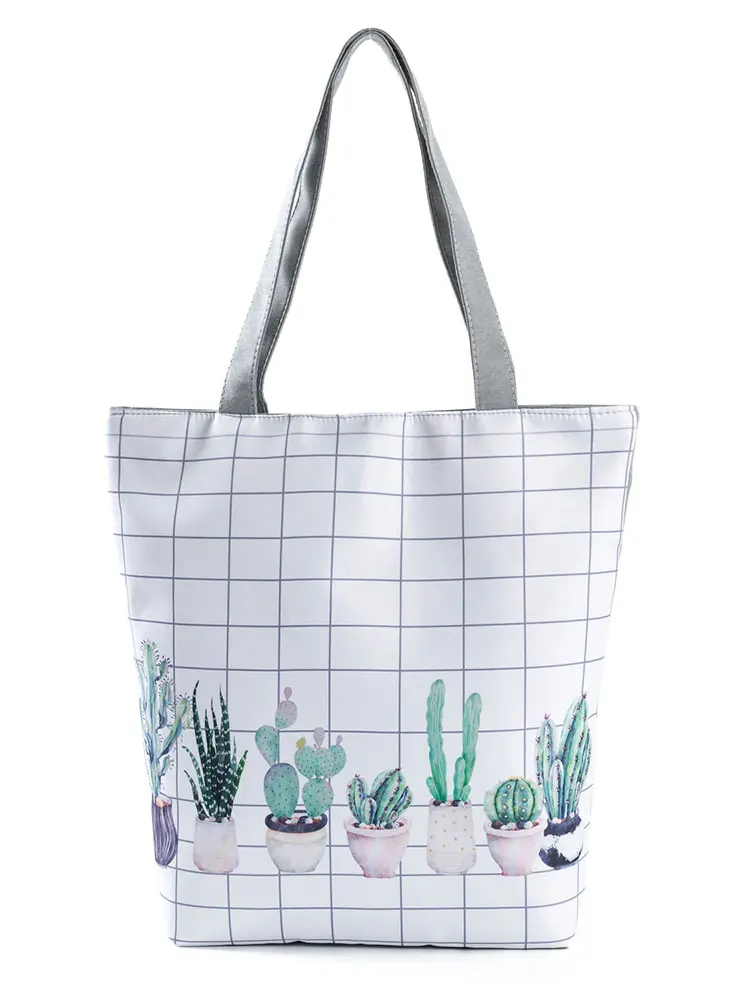 Refreshing Cactus Grid Printed Large Shoulders Bag With Zipper Simple Travel Tote Eco Handbag Durable Outdoors Packs For Women
Refreshing Cactus Grid Printed Large Shoulders Bag With Zipper Simple Travel Tote Eco Handbag Durable Outdoors Packs For Women
