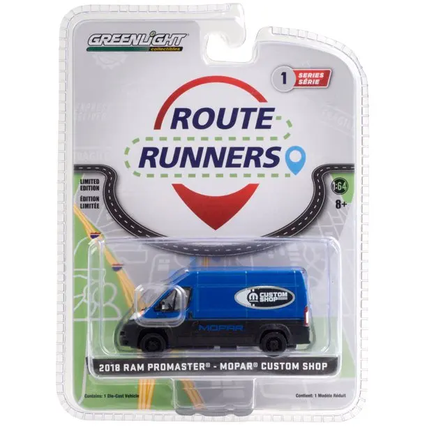 Greenlight 1:64 Route Runners Series 1-2018 Dodge Ram ProMaster 2500 Cargo High Roof – Custom Shop
Greenlight 1:64 Route Runners Series 1-2018 Dodge Ram ProMaster 2500 Cargo High Roof – Custom Shop