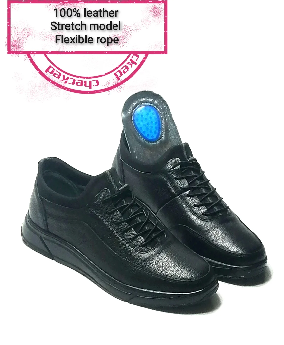 MEN'S BLACK 100% SOFT LEATHER STRETCH MODEL DAILY COMFORTABLE SHOES, GEL HEEL LIGHT SOLE 1st QUALITY NEW SEASON TREND MODEL
MEN'S BLACK 100% SOFT LEATHER STRETCH MODEL DAILY COMFORTABLE SHOES, GEL HEEL LIGHT SOLE 1st QUALITY NEW SEASON TREND MODEL