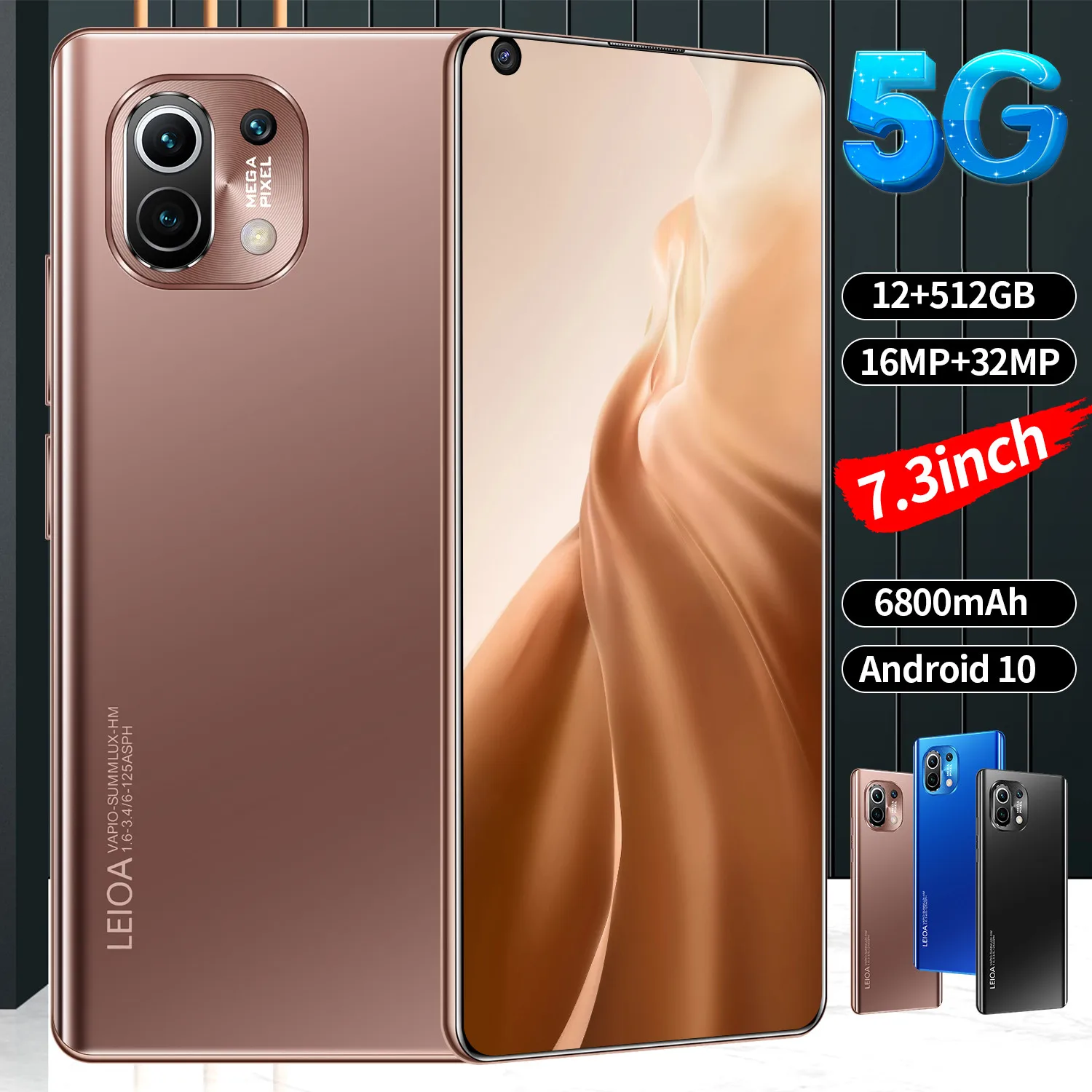 Смартфон Celulares M11Pro, 6800 мА · ч, 7,3 дюйма, мобильный телефон 12 + 512 ГБ, Google Play, 32 МП, Wi-Fi, Android 10
Смартфон Celulares M11Pro, 6800 мА · ч, 7,3 дюйма, мобильный телефон 12 + 512 ГБ, Google Play, 32 МП, Wi-Fi, Android 10