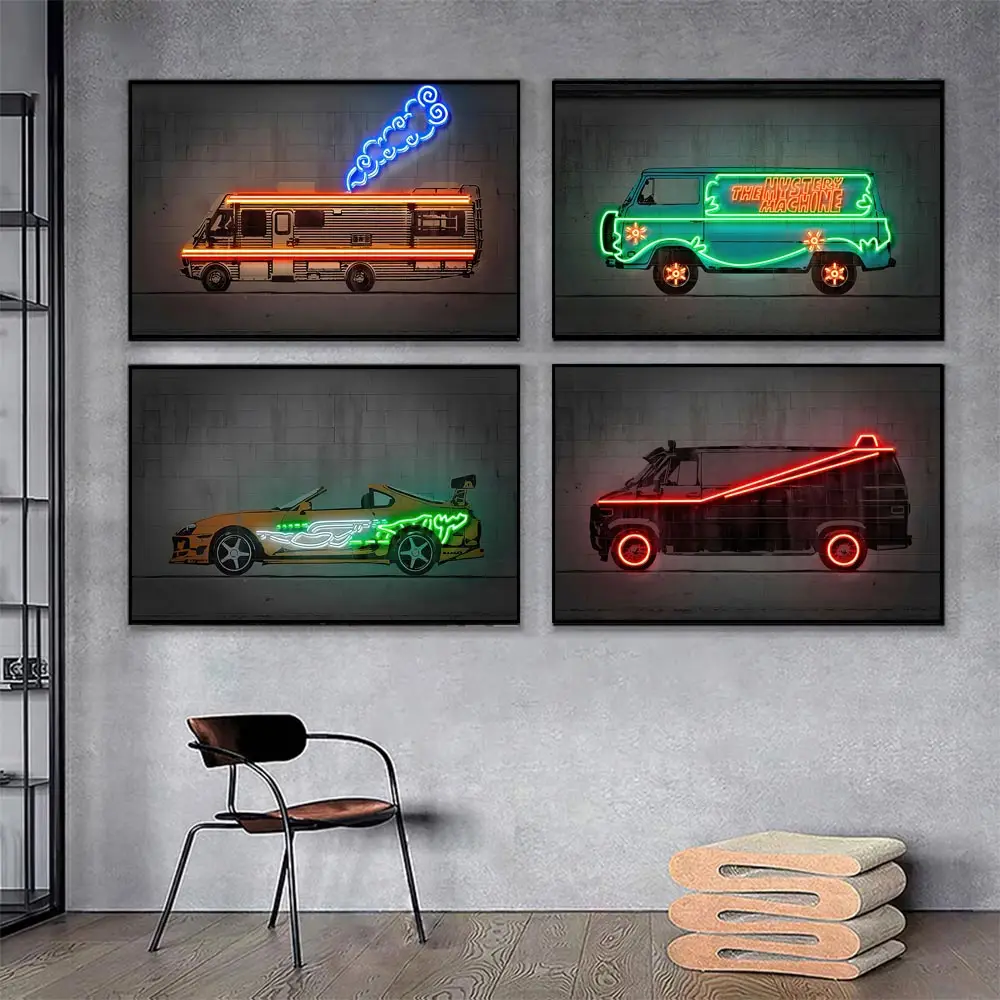 Vehicle Car Art Print Creation Neon Posters Back To The Future Street Canvas Painting Abstract And Print Wall Art Picture Decor
Vehicle Car Art Print Creation Neon Posters Back To The Future Street Canvas Painting Abstract And Print Wall Art Picture Decor