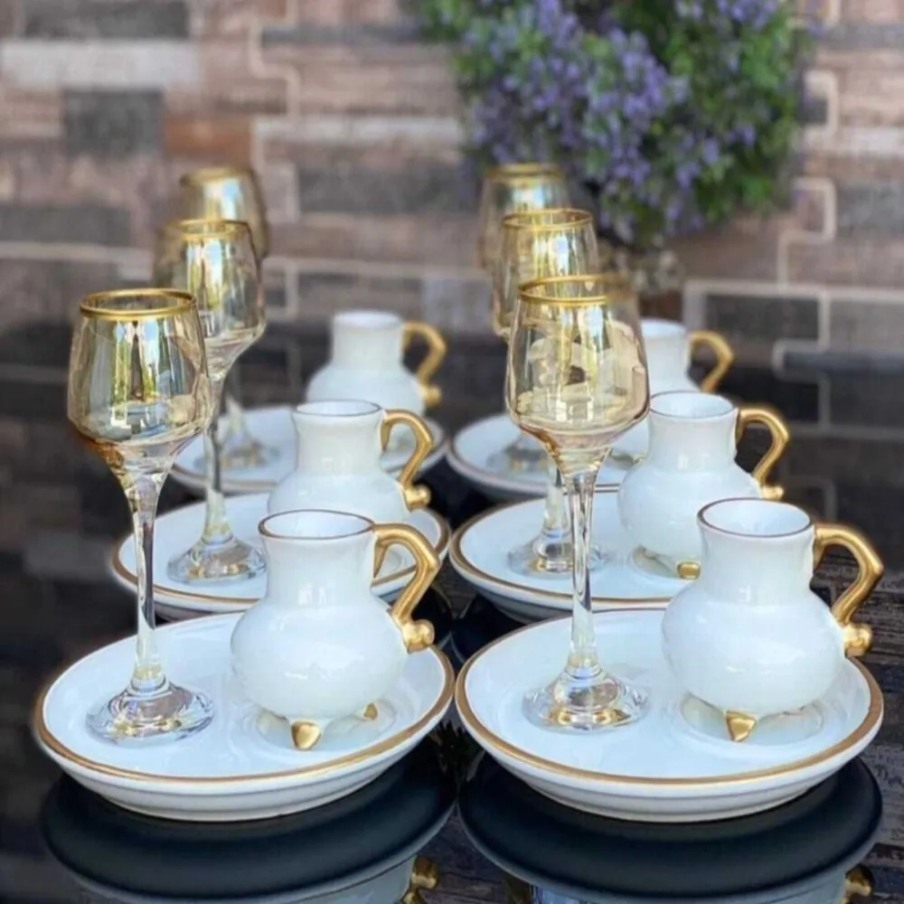 Turkish Coffee Cup Set, 6 Cups, 6 Presentation Plates,Espresso, Coffee with Milk Stylish and Luxury Turkish Coffee Set
Turkish Coffee Cup Set, 6 Cups, 6 Presentation Plates,Espresso, Coffee with Milk Stylish and Luxury Turkish Coffee Set