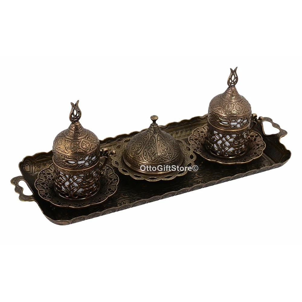 Турецкий сервиз ручной работы арабские кофейные кружки золотые чашки и блюдца