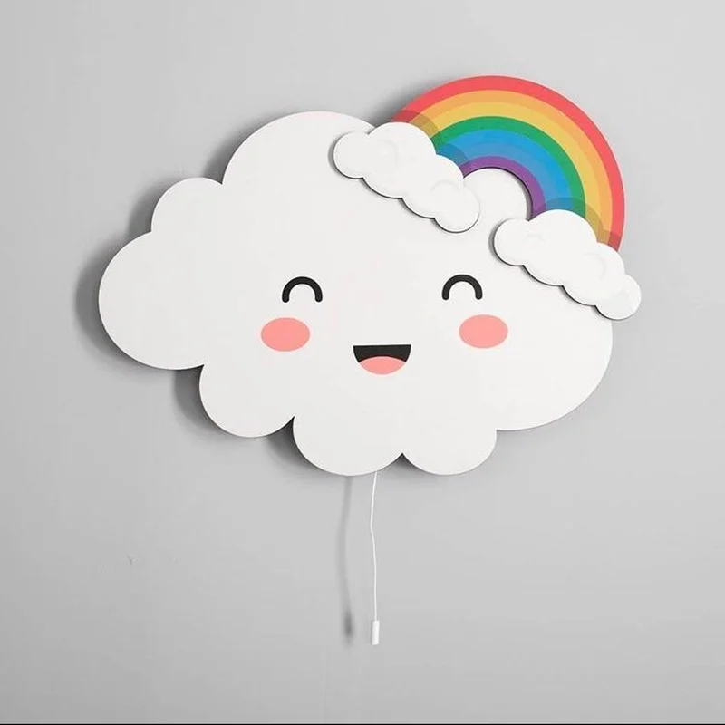 Rainbow Cloud Model Boy Girl Nursery bedside wall lamp Led White Light baby room decor wooden decoration kids furniture gift
Rainbow Cloud Model Boy Girl Nursery bedside wall lamp Led White Light baby room decor wooden decoration kids furniture gift